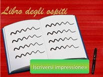 Iscriversi impressione in libro degli ospiti