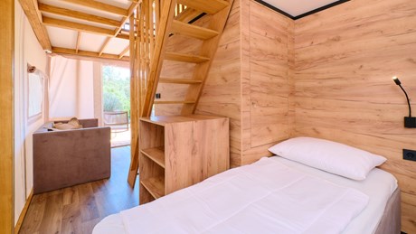 Glamping Premium Family Zelt Schlafzimmer