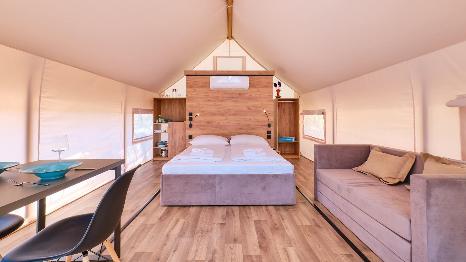 Glamping Couple Tent indoor